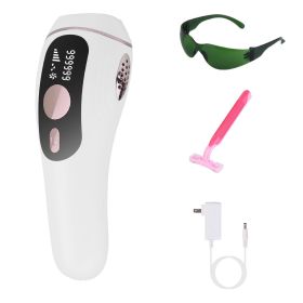 1Pc Laser Hair Removal For Woman Man Ice Cooling Permanent IPL Hair Remover With Painless 999999 Flashes Home Use Lasting Hair Reduction For Armp (Option: white)