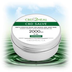 CBD Healing Salve Cream (Dosage: 2000mg, Flavour: Peppermint)